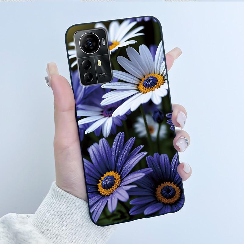 Чехол для ZTE Blade A72s A7050/V41 Умный чехол Роскошный Дракон Милый Крутой Мальчики Девочки Черный Матовый Мягкий ТПУ Силиконовый Чехол Задняя Крышка