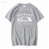 Tony Soprano Waste Management T shirt The Sopranos American TV Show Casts Black vintage Washed Stylish streetwear Comfortable