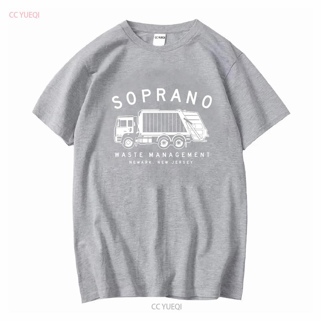 Tony Soprano Waste Management T shirt The Sopranos American TV Show Casts Black vintage Washed Stylish streetwear Comfortable