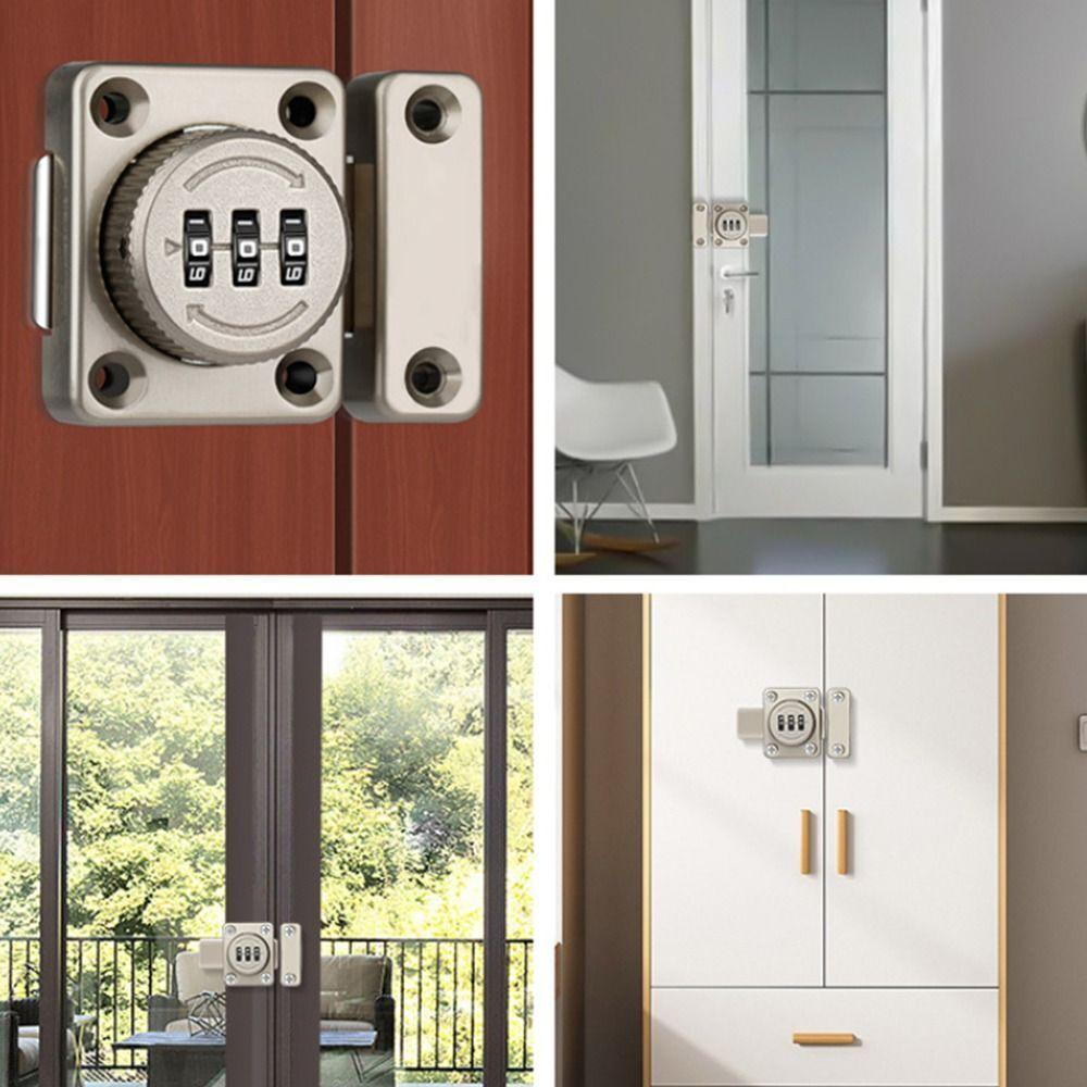 3-значный парольный дверной замок Smart Cam Кодовый замок из цинкового сплава для почтового ящика, дверная фурнитура, раздвижной замок
