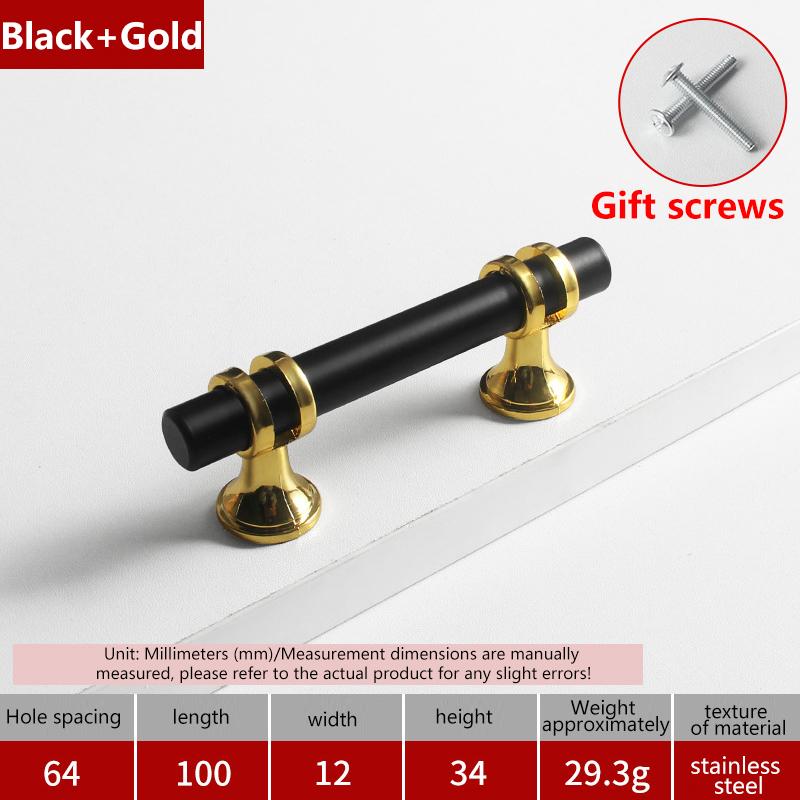 Современные ручки для шкафов из черного золота - прочные ручки для ящиков кухонной мебели с материалом из цинкового сплава