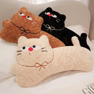 Мультяшный котенок длинная подушка изогнутая подушка детская кровать кошка декоративная подушка кукла съемный и моющийся валик