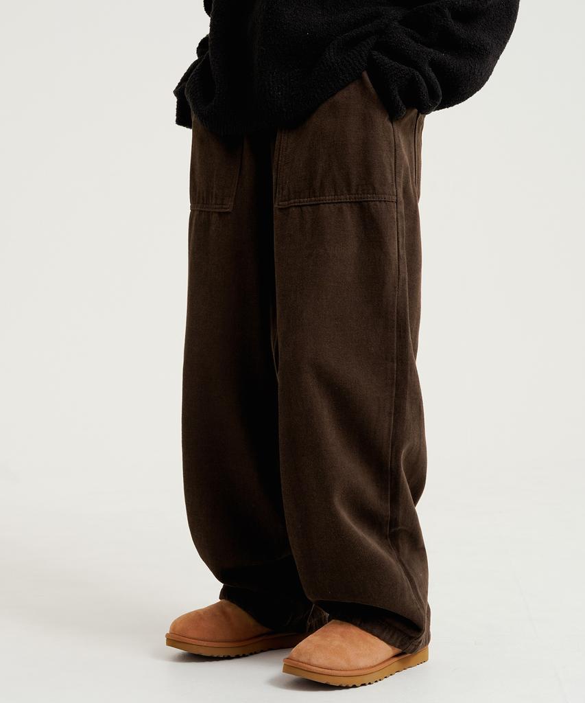 WV PROJECT S'Mores Хлопковые байковые эластичные брюки Коричневые Jnlp7733