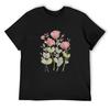 Rose Pink Lisianthus Flowers T-Shirt Graphic Tee Shirt Sports Fans Quick-drying Clothes Fruit of the Loom Mens T Shirts