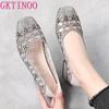 Fashion GKTINOO 2025 Summer Fashion Pumps Cut-outs Women Crystal Casual Ladies Shoes High Heels Tenis Feminino Genuine Leather Sandals