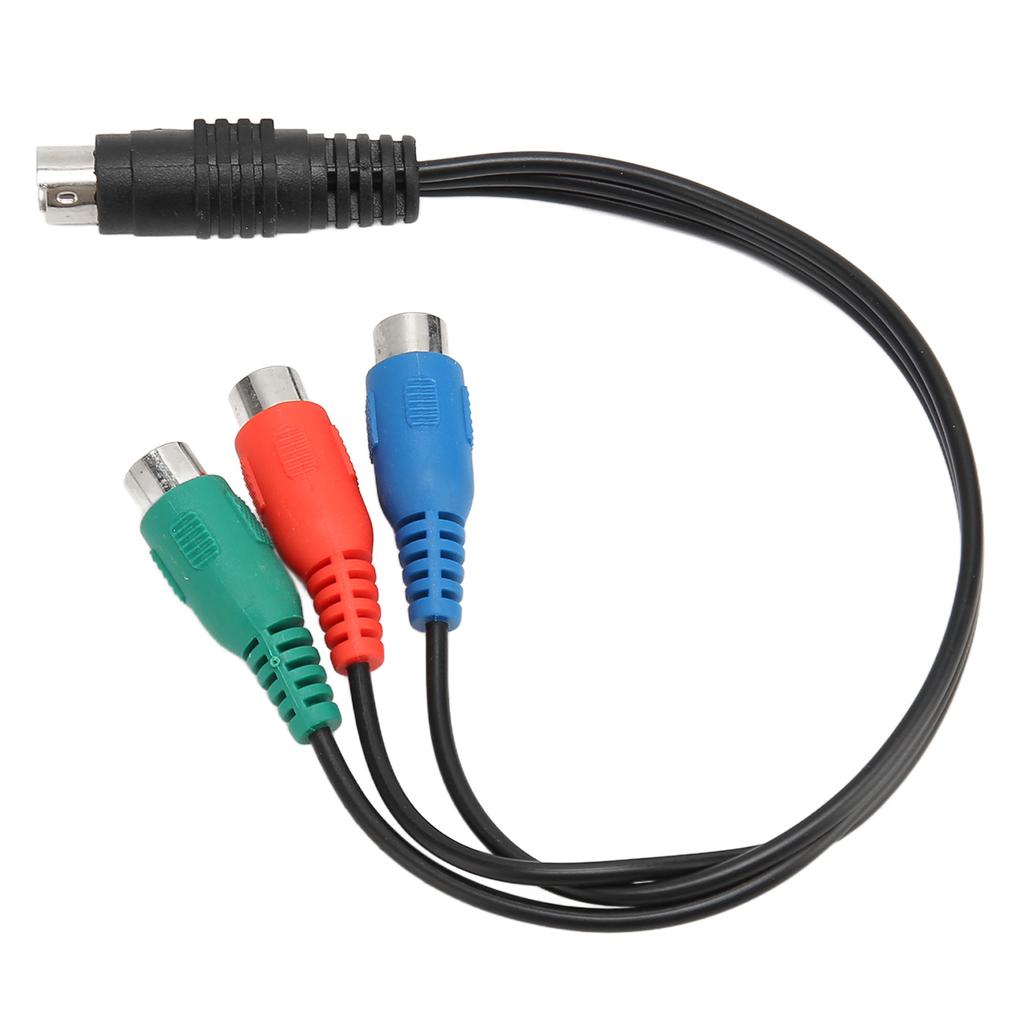 S Video 7 Pin Male to 3RCA Female Cable High Accuracy 7 Pin to AV Cable Sound Adapter Cable 0.9ft