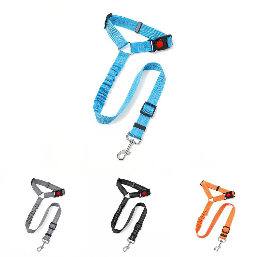Регулируемая неэластичная шлейка-ограничитель для питомца/собаки для автомобиля с надежной тканью и безопасной петлей для заднего сиденья