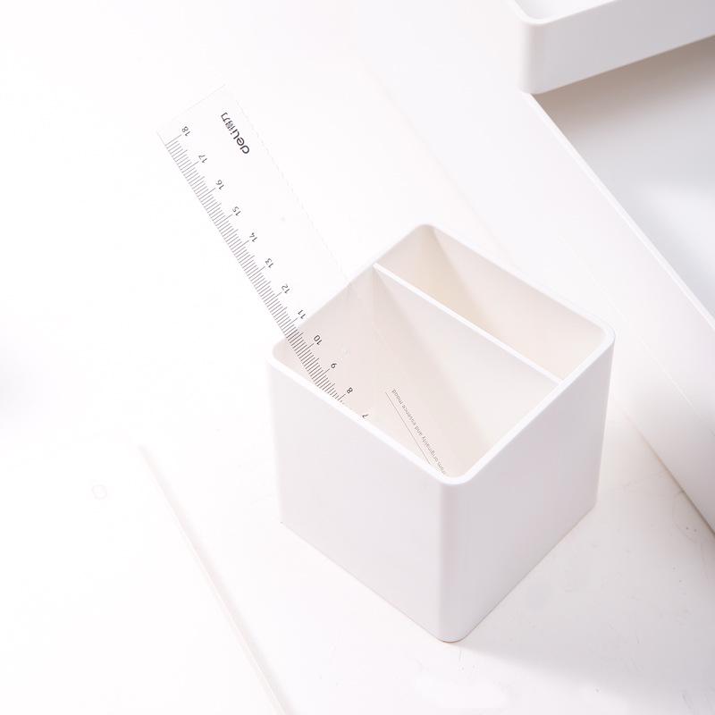 Deli 18cm Wave Transparent Plastic Ruler - Student Drawing and Drafting Tool.