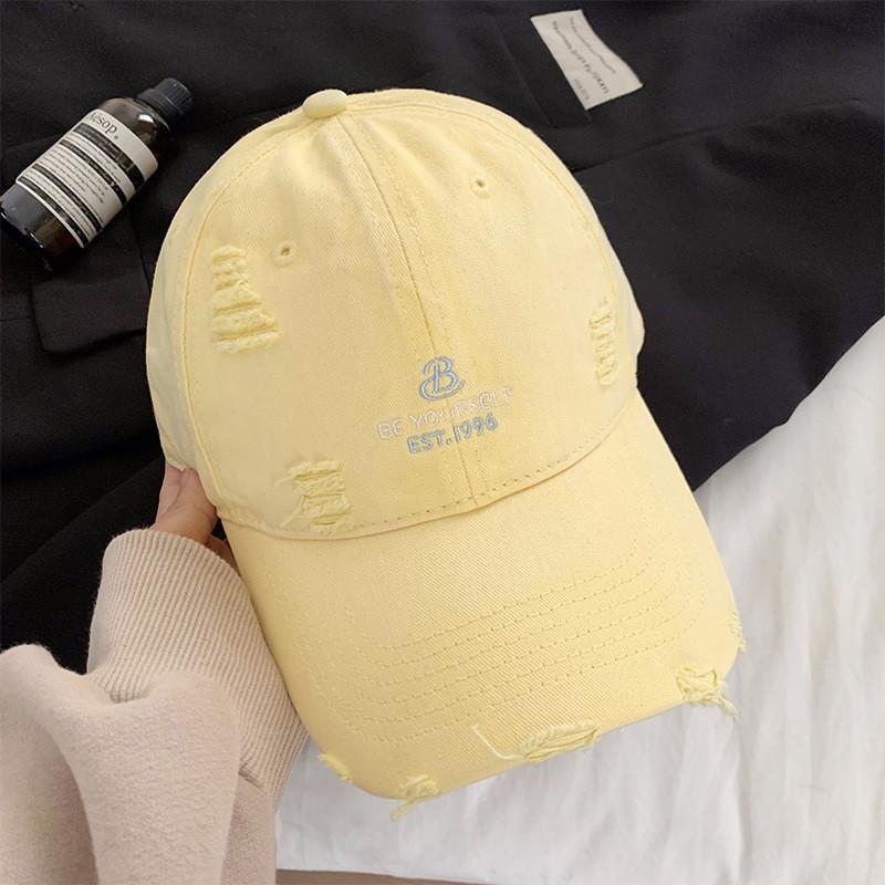 Style Korean Popular Distressed Baseball Hat For Women Great For Spring Summer