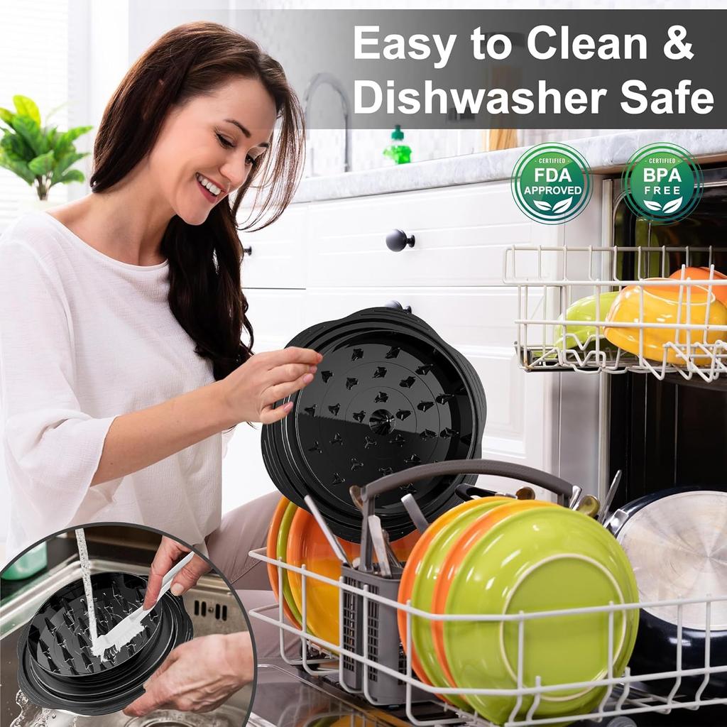 Измельчитель для курицы, большой инструмент для измельчения куриной грудки Twist со щеткой и вилкой, видимая машина для измельчения мяса, прочная противоскользящая полоска, эргономичная ручка