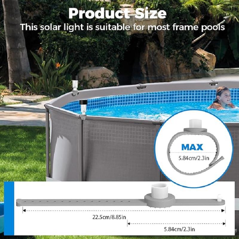 20 упаковок светильника солнечный бассейн светильник рамка на земле для бассейна открытый бассейн ограждение декоративные аксессуары водонепроницаемый светодиод