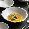 Простая белая керамическая суповая миска для кухни, ресторана, специальная посуда, креативная миска для салата с каменной текстурой, миски для лапши, обеденная тарелка
