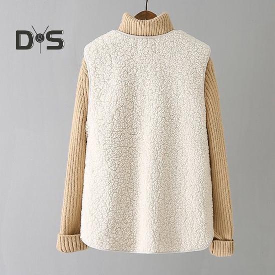 Зимняя женская многослойная жилетка, пальто, тонкая утепленная застежка на кнопки, V-образный вырез, тонкая плюшевая безрукавка, однотонная, сохраняющая тепло куртка для отдыха на открытом воздухе