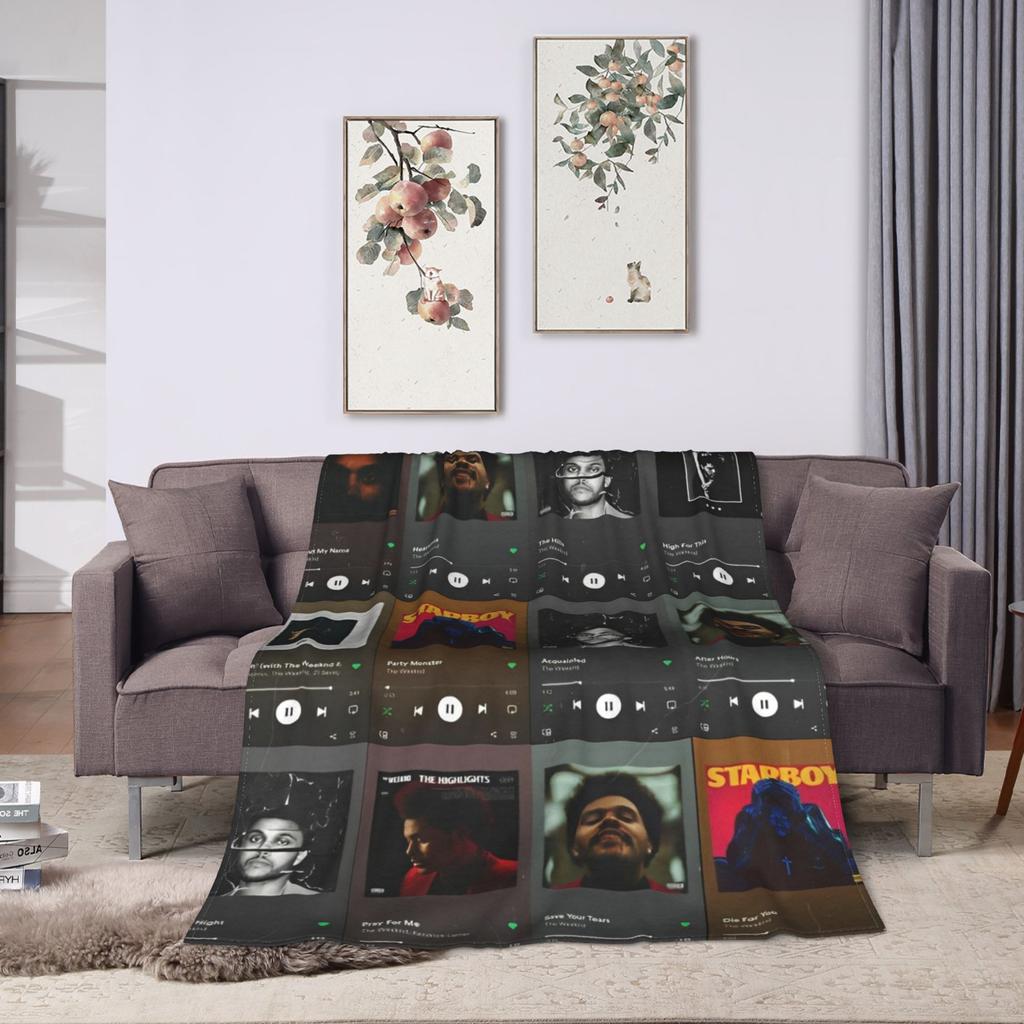 The Weeknd Pop Singer Blanket Velvet Summer Portable Super Soft Throw Blanket for Bedding Couch Bedding Throws