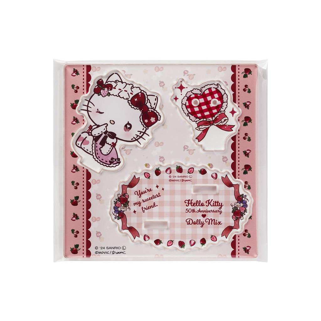 Белый клевер Hello Kitty x Dolly Mix Акриловая подставка для демонстрации акриловых персонажей Sanrio для подставки для колец, ожерелий, серег, (AS-SAKT03)