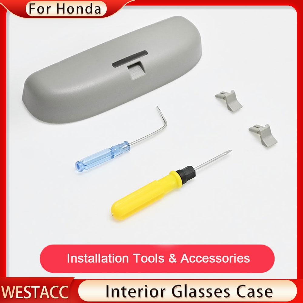 Автомобильный держатель для солнцезащитных очков, чехол для очков для Honda CRV Vezel HRV HR-V FIT JADE City Civic Accord Odyssey, держатель для очков