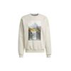 Mountain Graphic Sweatshirt Men Tops Beige GL5691