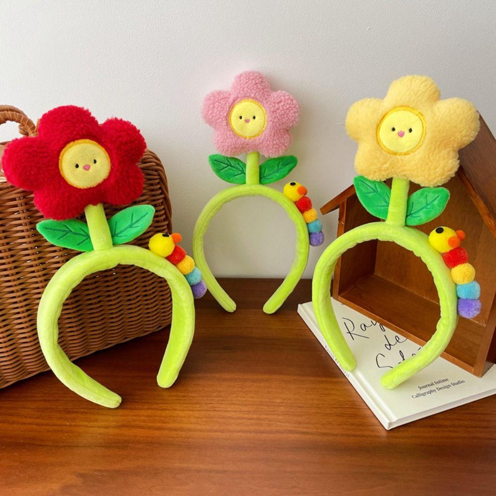 Tulip Plush Flower Hair Hoop Cartoon Flowers Headband Floral Daily