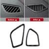 2Pcs Carbon Fiber Car Air Conditioning Outlet Frame Decor Sticker For BMW 3 Series F30 3GT F34 2013-2018 Decor Accessories