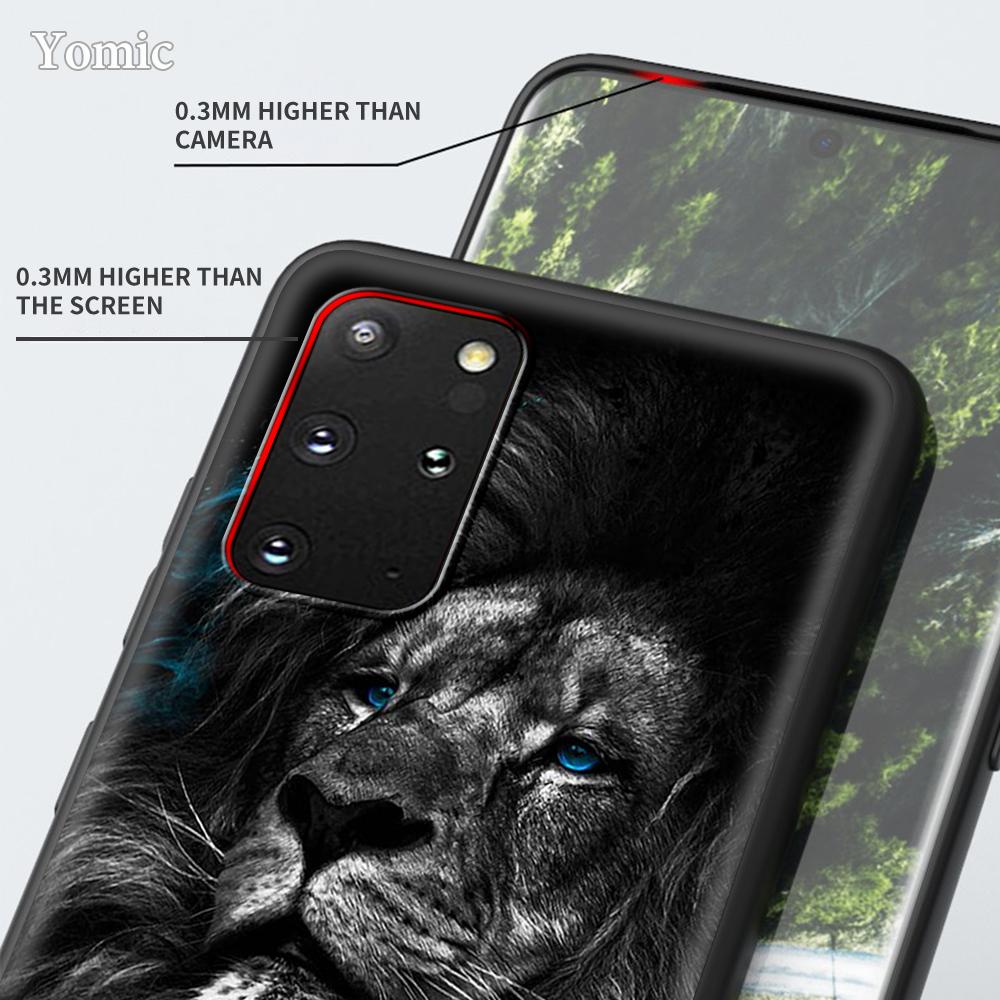 Чехол King Tiger Lion для Samsung Galaxy S21 Ultra A51 A71 A52 A72 5G S20 FE A50 A70 A41 A31 A30 A21s, черный чехол из ТПУ