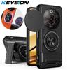 KEYSION Магнитный чехол для телефона ZTE nubia Focus Pro 5G Силикон+ПК Сдвижная защита камеры Вертикальная подставка Ударопрочная задняя крышка