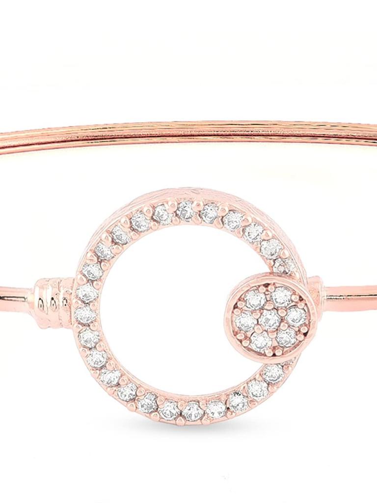 Комбо из 2 браслетов-када из латуни цвета розового золота с кубическим цирконием для женщин