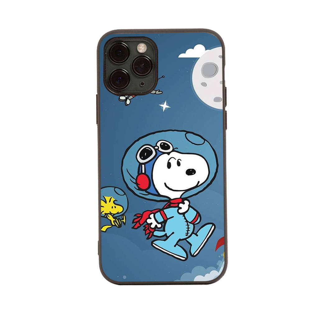 Черный чехол SM12 Cut Snoopy для OPPO Reno 8 6 5 4 Pro Plus Find X3 A17 A3 A31 A38 A40 A53 A54 A55 A74 A76 A78 A77 A80 A94 A95 A96 Lite