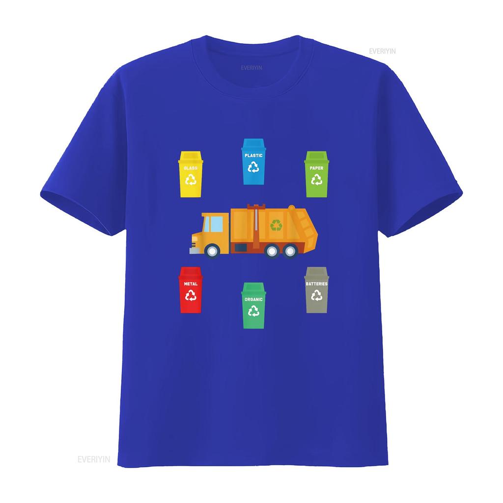 Recycling Trash Garbage Truck T Shirt Funny Toddler Boy Kids vintage Washed fashion Slightly Comfortable Stretched Breathable
