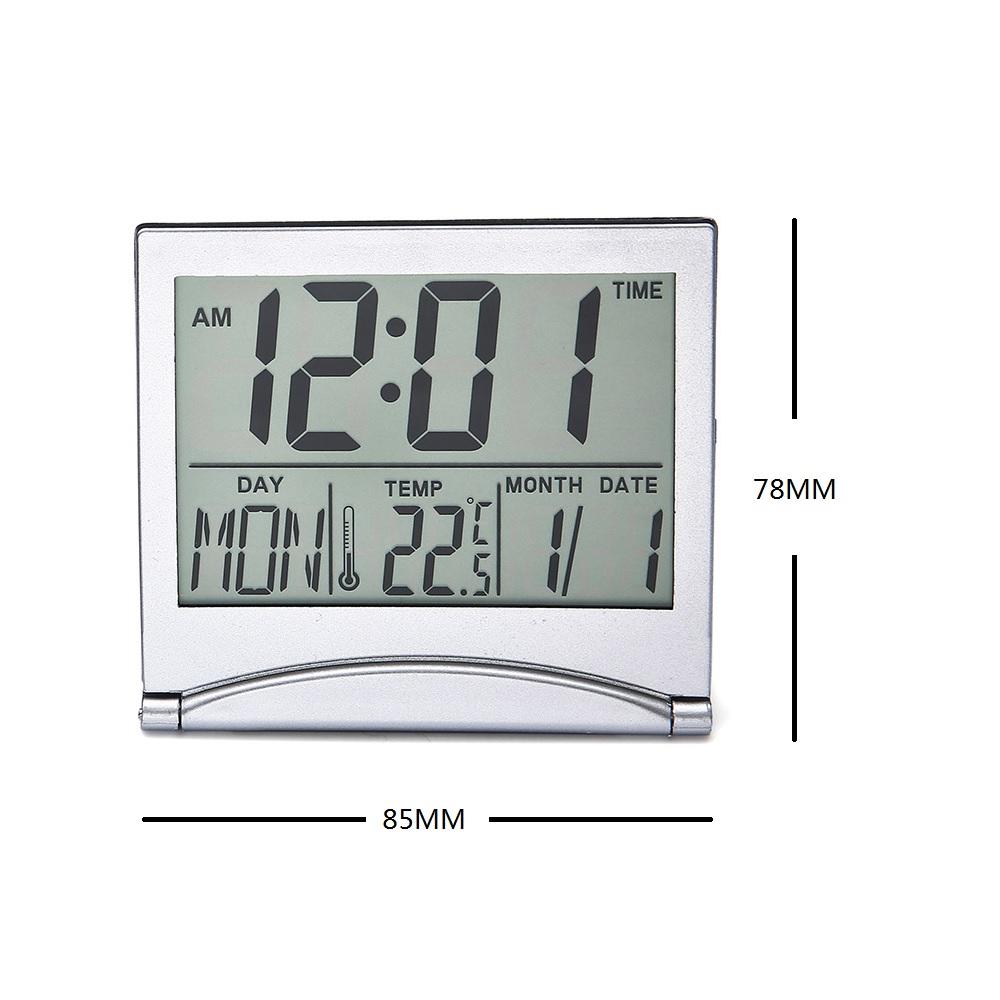 Новый цифровой дорожный будильник складной температура ЖК-часы компактный настольный таймер