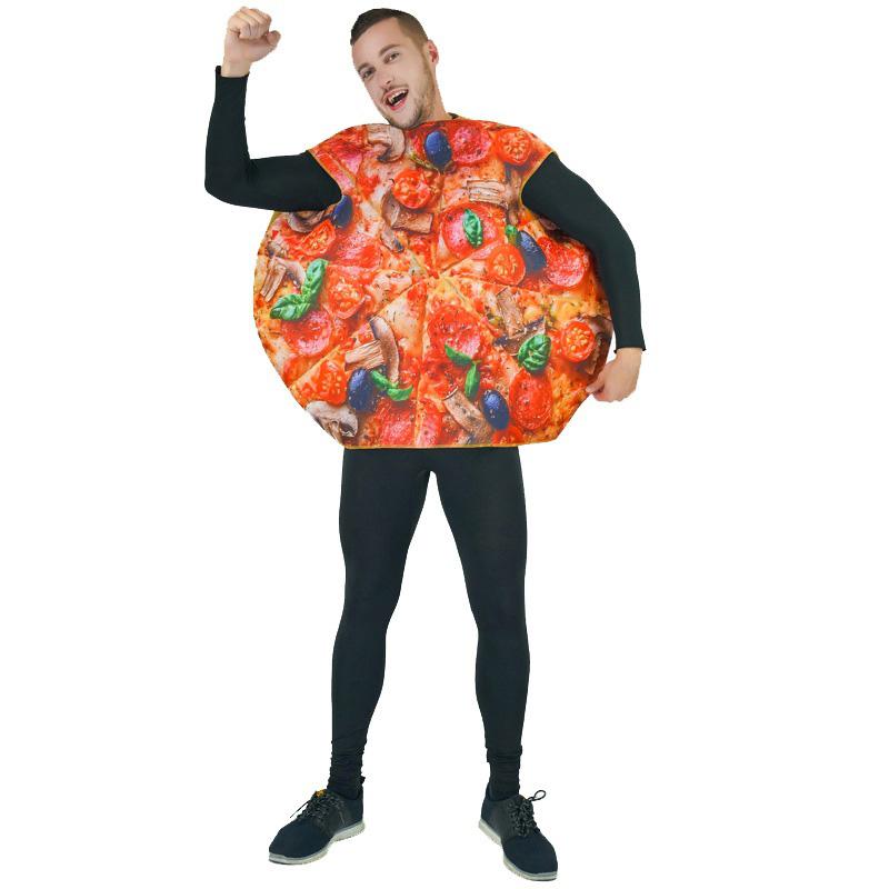 Funny and spoof sponge-themed food pizza party stage costume