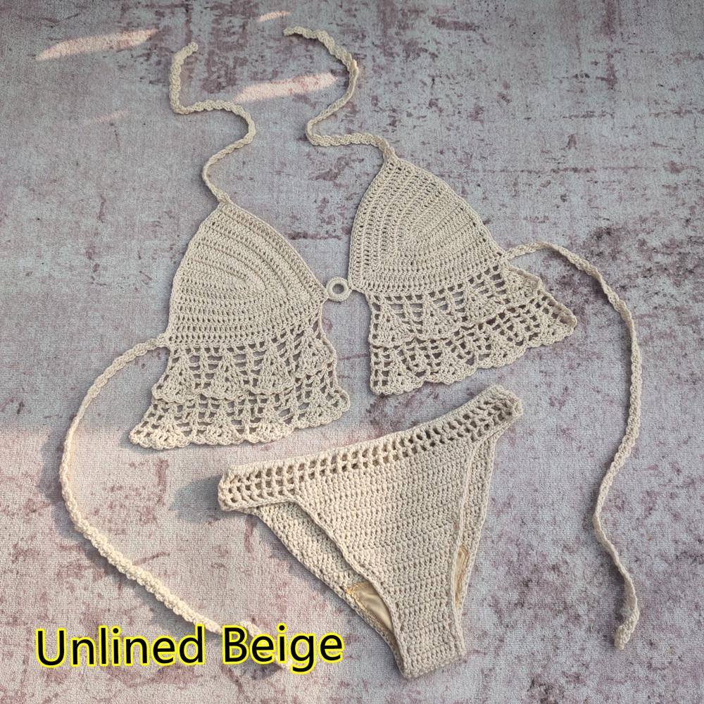 Handmade Crochet Bikini Top with Chest Pads