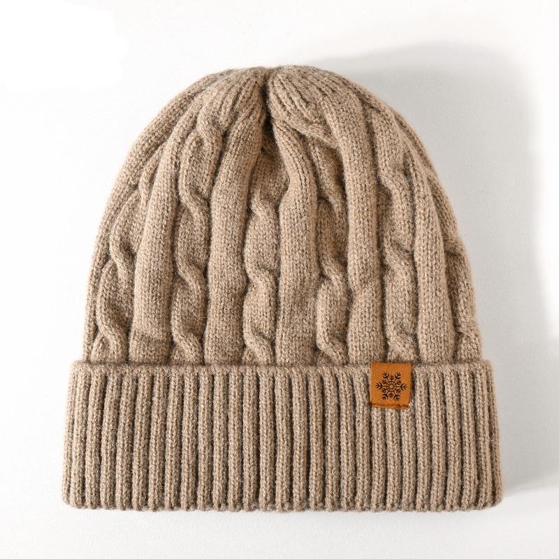 Knitted Hat for Autumn and Winter, Women's Cold Proof and Warm Ear Protection, Solid Color Outdoor Warm Ear Protection Hat