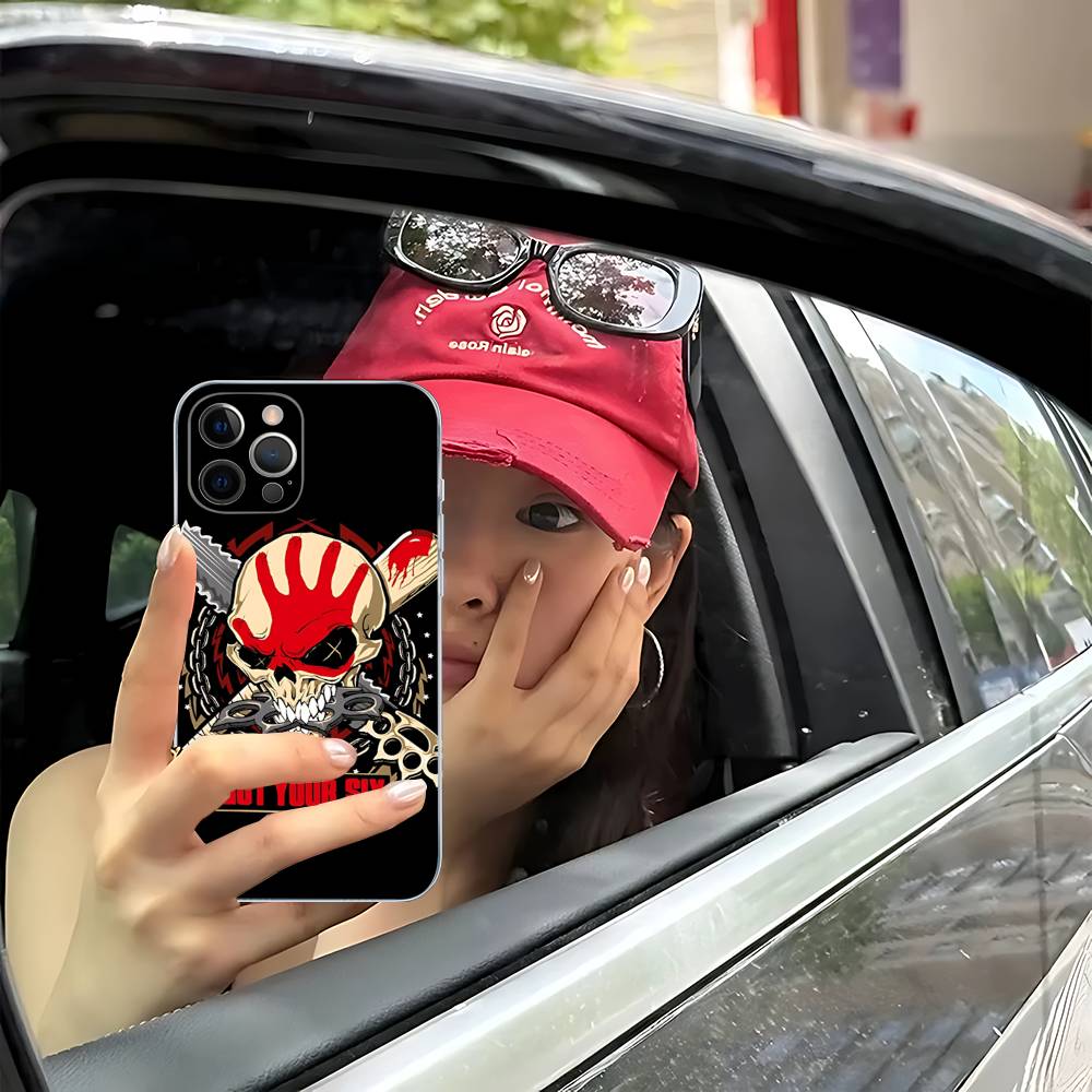 Popular Band F-Five Finger Death Punch Transparent Phone Case For IPhone 17 Air 16 Pro Max 15 14 13 12 11Plus Shockproof Cover