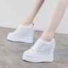 Fashion 11CM Platform Wedge Sneakers Genuine Leather Women Shoes Chunky Sneakers for Female Spring Autumn Summer Breathable Shoes