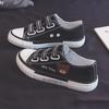 Women's Spring Low-Top Elastic Canvas Sneakers - Korean Style Casual Vulcanized Shoes A33