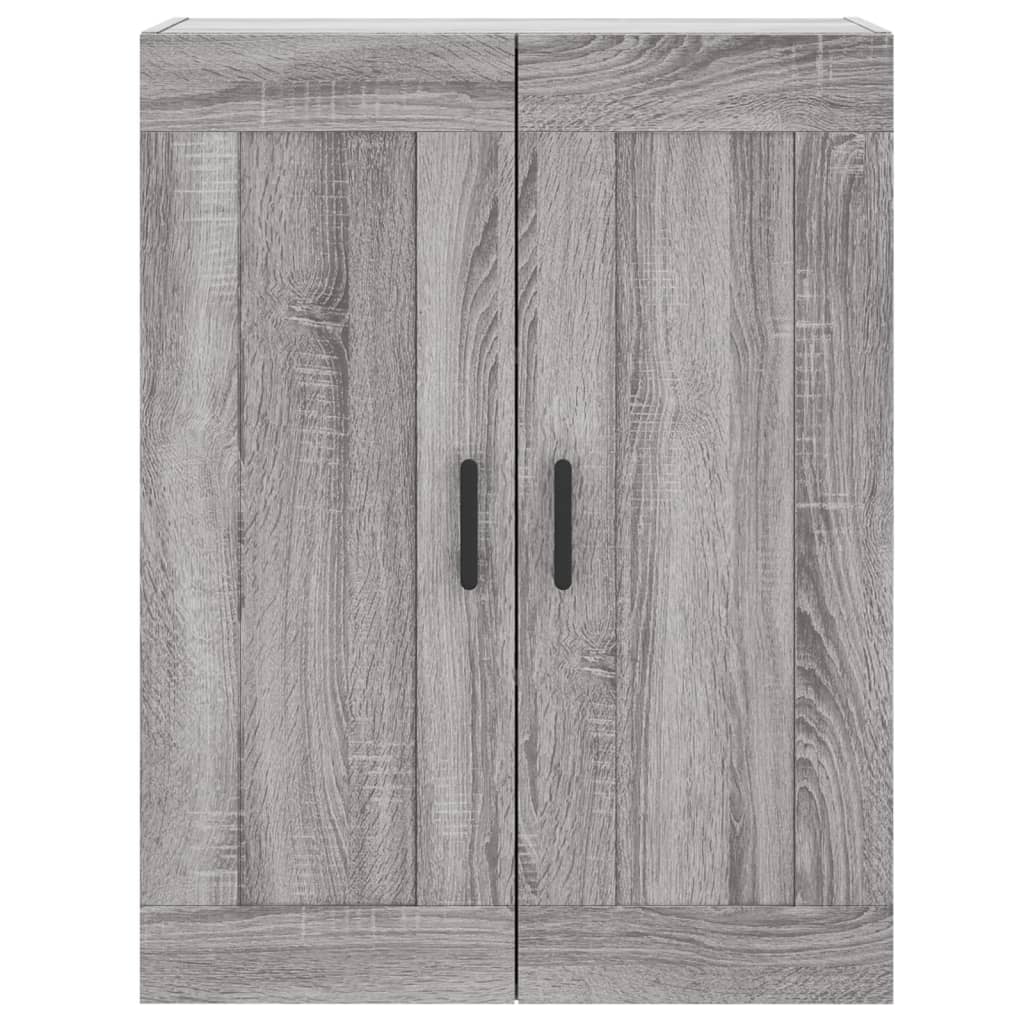 Vidaxl Witrynka Szary Dąb Sonoma 69,5X34X180Cm Materiał Drewnopochodny