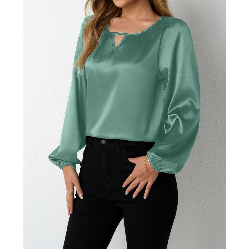 Женская мода новый повседневный плиссированный топ с длинным рукавом