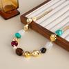 Irregular Shape Beaded Clavicle Jewelry Maillard Style Irregular Necklace Jewelry  Gift Giving