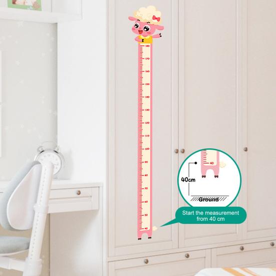 Kids Growth Chart Wall Sticker Bedroom Play Room Nursery Cartoon Animal Boys Girls Baby Height Measuring Ruler Decal