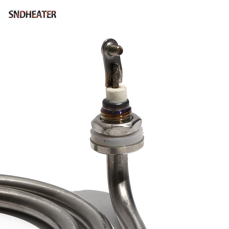 SNDHEATER 220В 380В Электрический ТЭН для нагрева воды 140x30мм Кольцевая круглая нагревательная спираль Резьба M12 Нержавеющая сталь 201/304 3 кВт 4 кВт