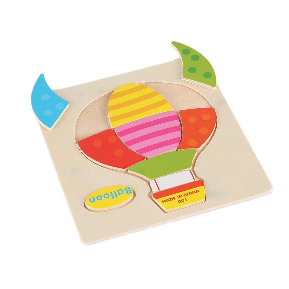 1/2/5PCS Kids 3D Wooden Puzzle Jigsaw Cartoon Animal Puzzles Kids Early Educational Toy