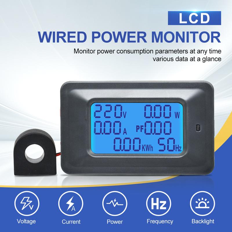 AC 110-250V 100A 20A Digital Voltage Meters indicator Power Energy Voltmeter Ammeter Current Amps Volt Wattmeter Tester Detector