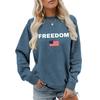 Women's Fashionable Casual Round Neck Loose Long Sleeved Printed Sweatshirt