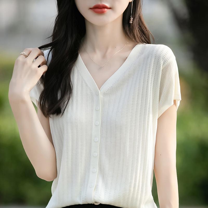 Женский легкий кардиган из 50% шерсти и 50% шелка Mulberry — универсальный трикотаж на все 4 сезона для комфорта и стиля в любое время года