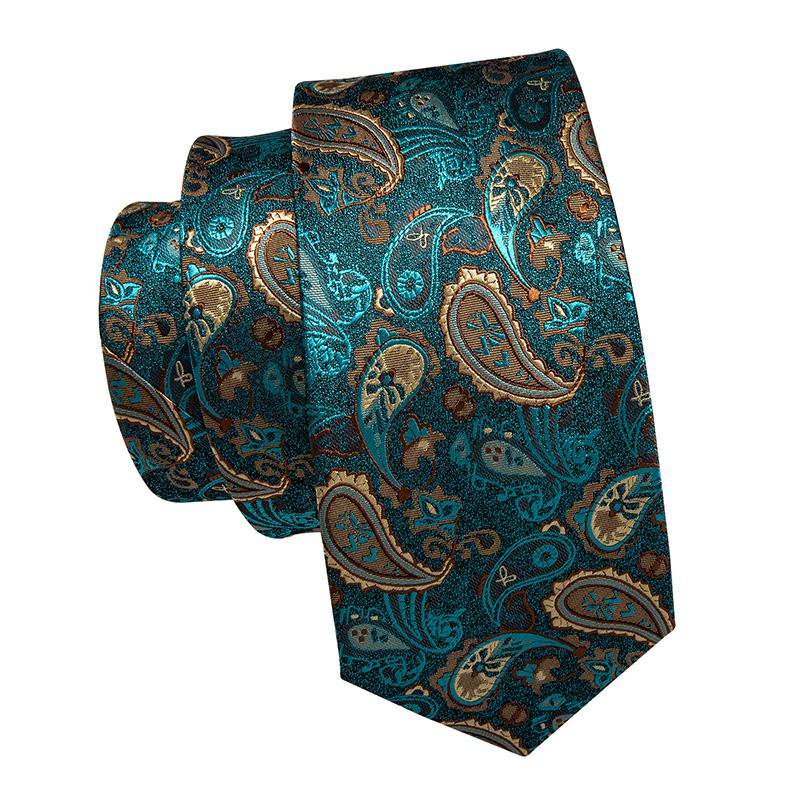 Dibangu Мужской шелковый галстук в полоску, дизайнерский модный галстук для мужчин, кольцо для галстука, набор запонок для деловой вечеринки