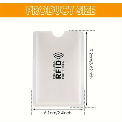 20/10/5 шт. Чехлы для карт с RFID-защитой, вставки для кошелька и обложки для паспорта, повседневные защитные чехлы с NFC, протекторы для карт из алюминиевой фольги