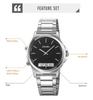 SKMEI Fashion 3 Time Back Light Display Digital Full Steel Chrono Sport Mens Waterproof Alarm Wristwatches Clock Reloj Hombre