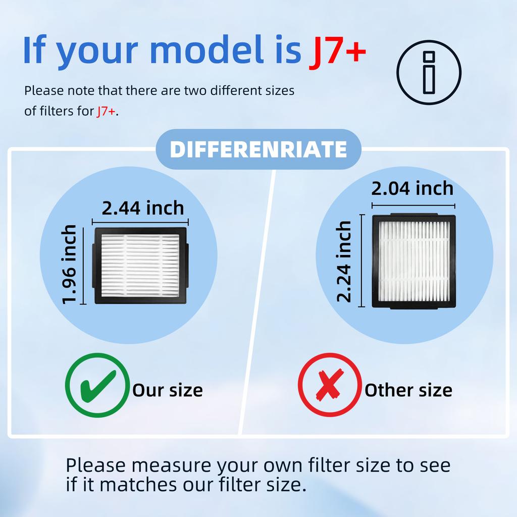 Compatible for iRobot Rommba i,E,J Series For I3 I3+ I5 I5+ I7 I7+ E5 J7 Replacement Parts Main Side Brush Filter