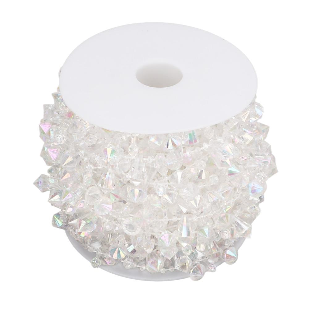 1pcs Clear Crystal Crystal Beads Chain Adjustable Length Acrylic Beads Chain Sewing Craft