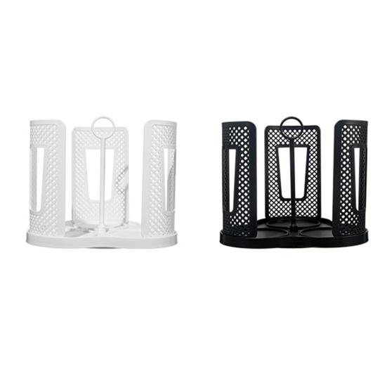 Держатель для бумажных стаканчиков, вращающийся поднос, диспенсер для хранения стаканчиков с 3 отделениями, пластиковый органайзер для кофейных стаканчиков для столешниц, кухонный кофе